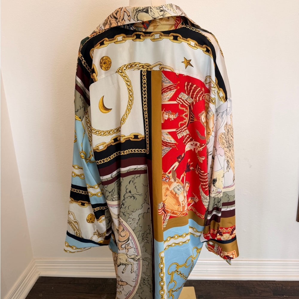 Zara Multicolor Button-Up Shirt Dress - Picture 3 of 4